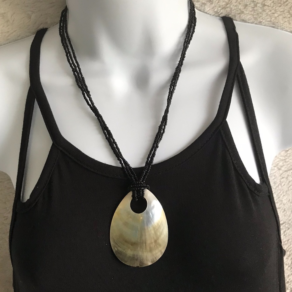 5 FOR $15!!! - Black Beaded Shell Necklace